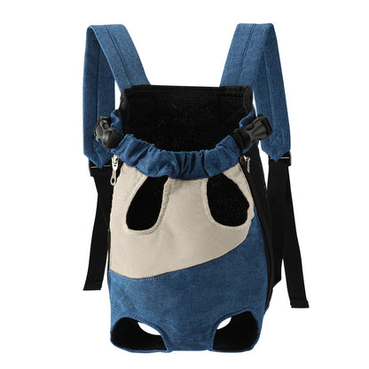 Hands-Free Legs-Out Pet Carrier Backpack - Buy 1 Get 1 FREE | Breathable Mesh Front Chest Pack for Dogs & Cats, Perfect for Hiking & Cycling