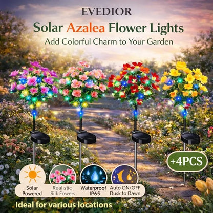 Solar Azalea Flower Lights(4 Pack)