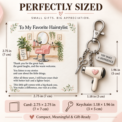 "You Make a Difference" Appreciation Gift Set – Keychain & Card
