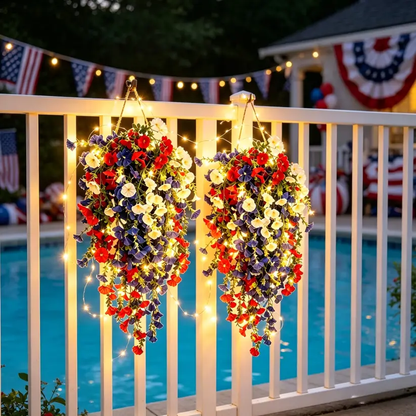 🇺🇸 Celebrate America’s 250th Anniversary with Patriotic Hanging Flower Baskets