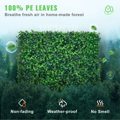 Artificial Boxwood Panels 24 PCS 20"x20" Boxwood Hedge Wall Panels for Decoration of Outdoor, Indoor, Garden, Fence & Backyard Decorating Home Goods