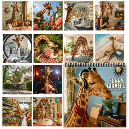 Funny Giraffe 2027 Wall Calendar