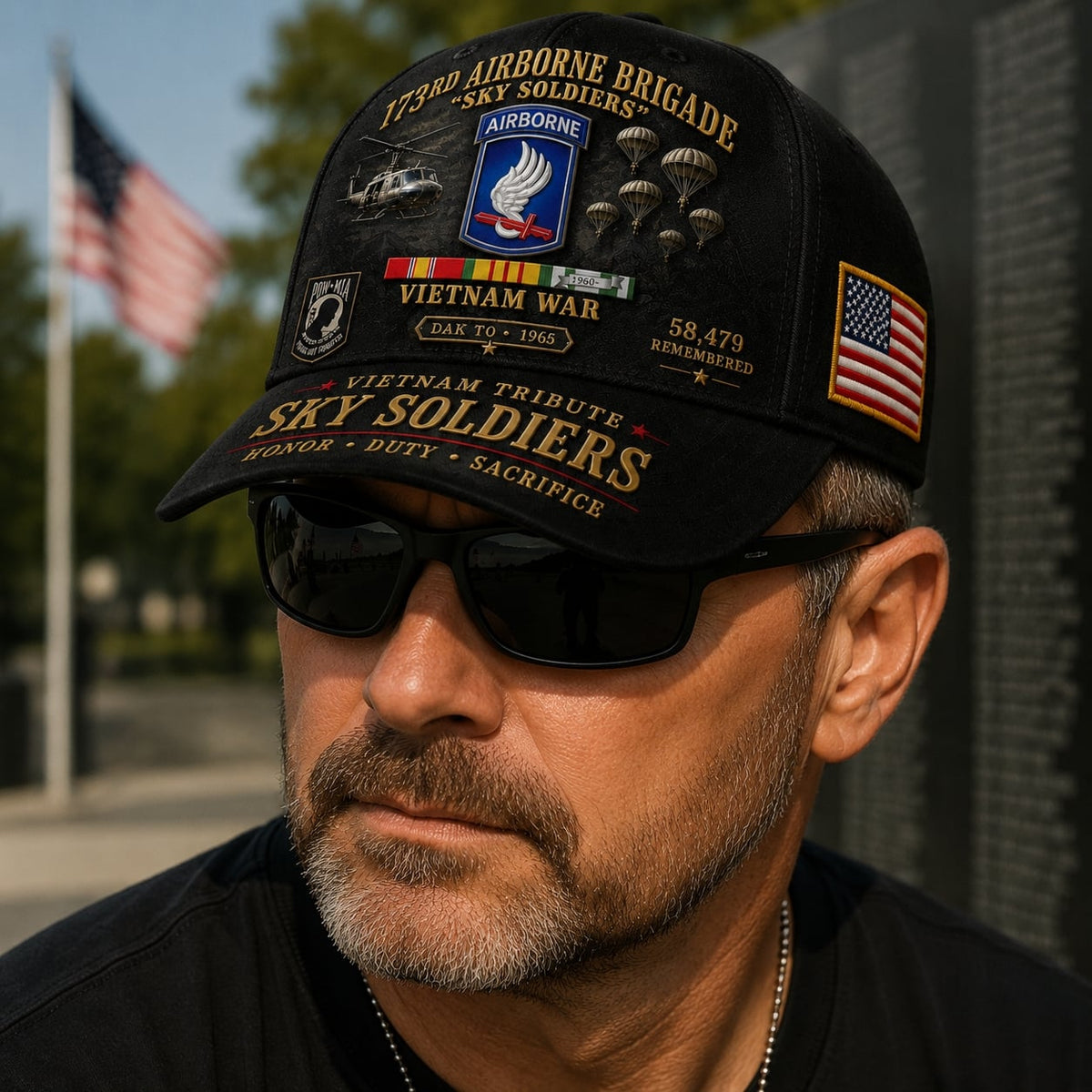 173rd Airborne Brigade Sky Soldiers Vietnam Tribute Cap