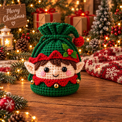 Christmas Crochet Character Gift Pouch
