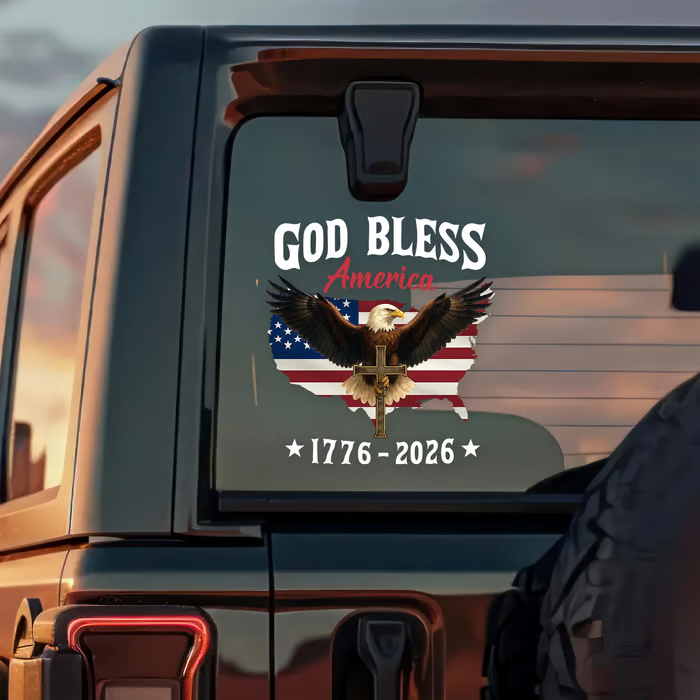 Patriotic 250th Anniversary God Bless America Eagle