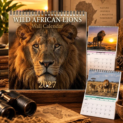 Wild African Lions 2027 Wall Calendar