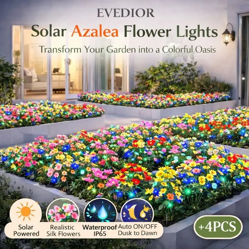 Solar Azalea Flower Lights(4 Pack)