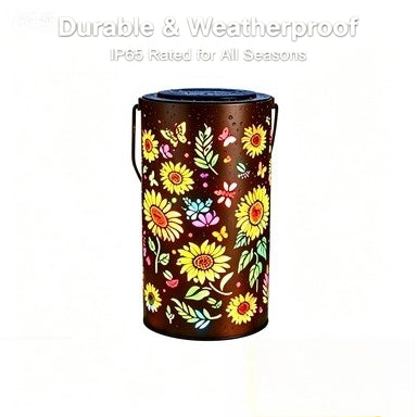 🌻Colorful Sunflower Glow Solar Garden Lantern🌈✨