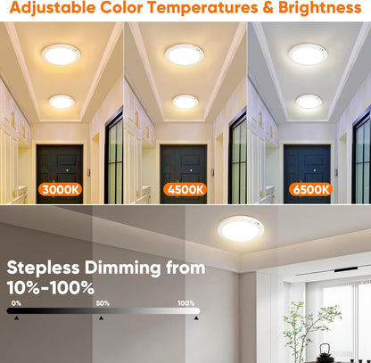 Rechargeable Motion Sensor Ceiling Light with Remote - Magnetic Wireless Ceiling Light Battery Powered for Closet Shower Stairs Shed Hallway Porch Patio ect