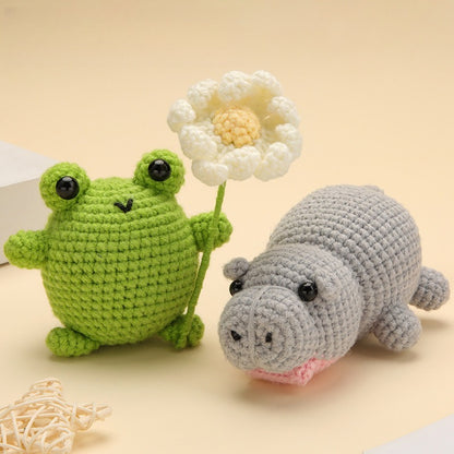 TODAY'S SPECIAL OFFER-50% OFF Cute Animal Crochet Kit – DIY Handmade Amigurumi Doll Making Kit with Yarn & Crochet Hook for Beginners