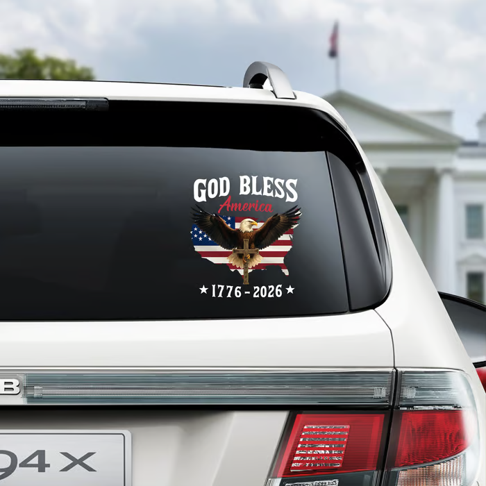 Patriotic 250th Anniversary God Bless America Eagle