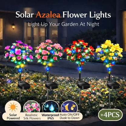 Solar Azalea Flower Lights(4 Pack)