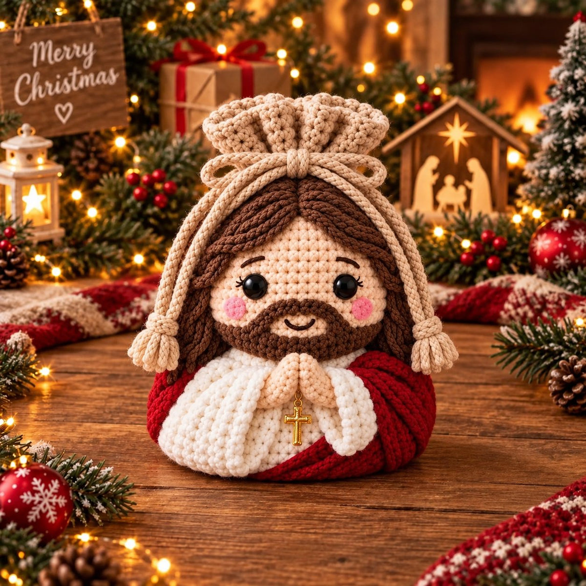 Christmas Crochet Character Gift Pouch